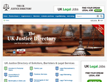 Tablet Screenshot of justicedirectory.co.uk